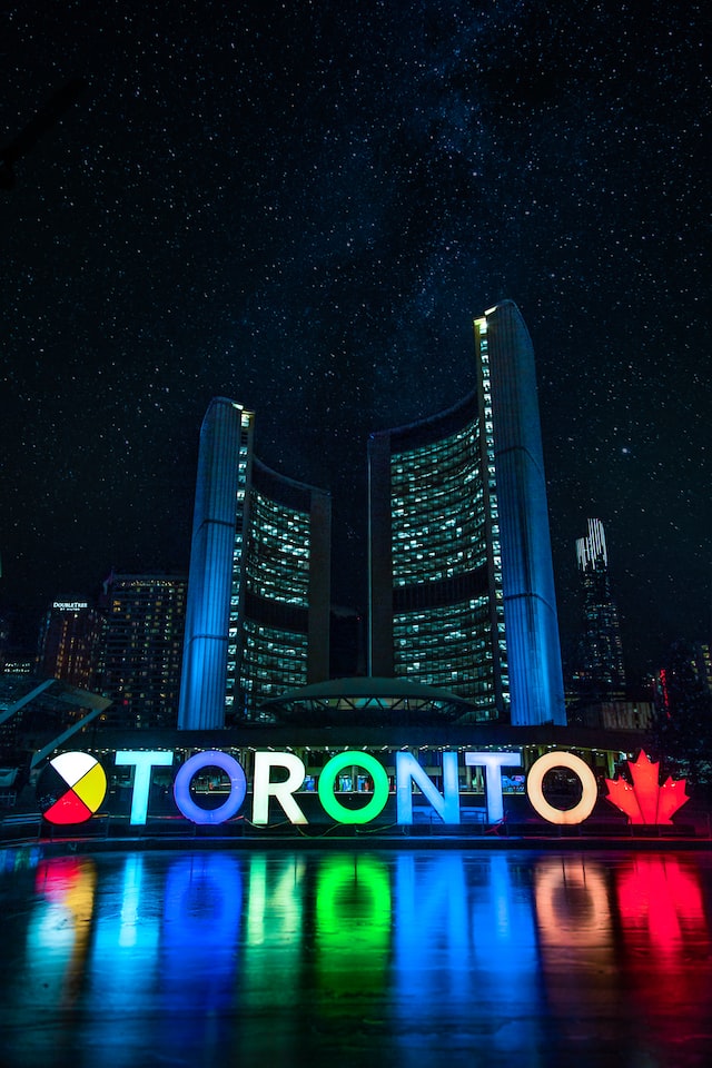 Toronto Sign Glowing